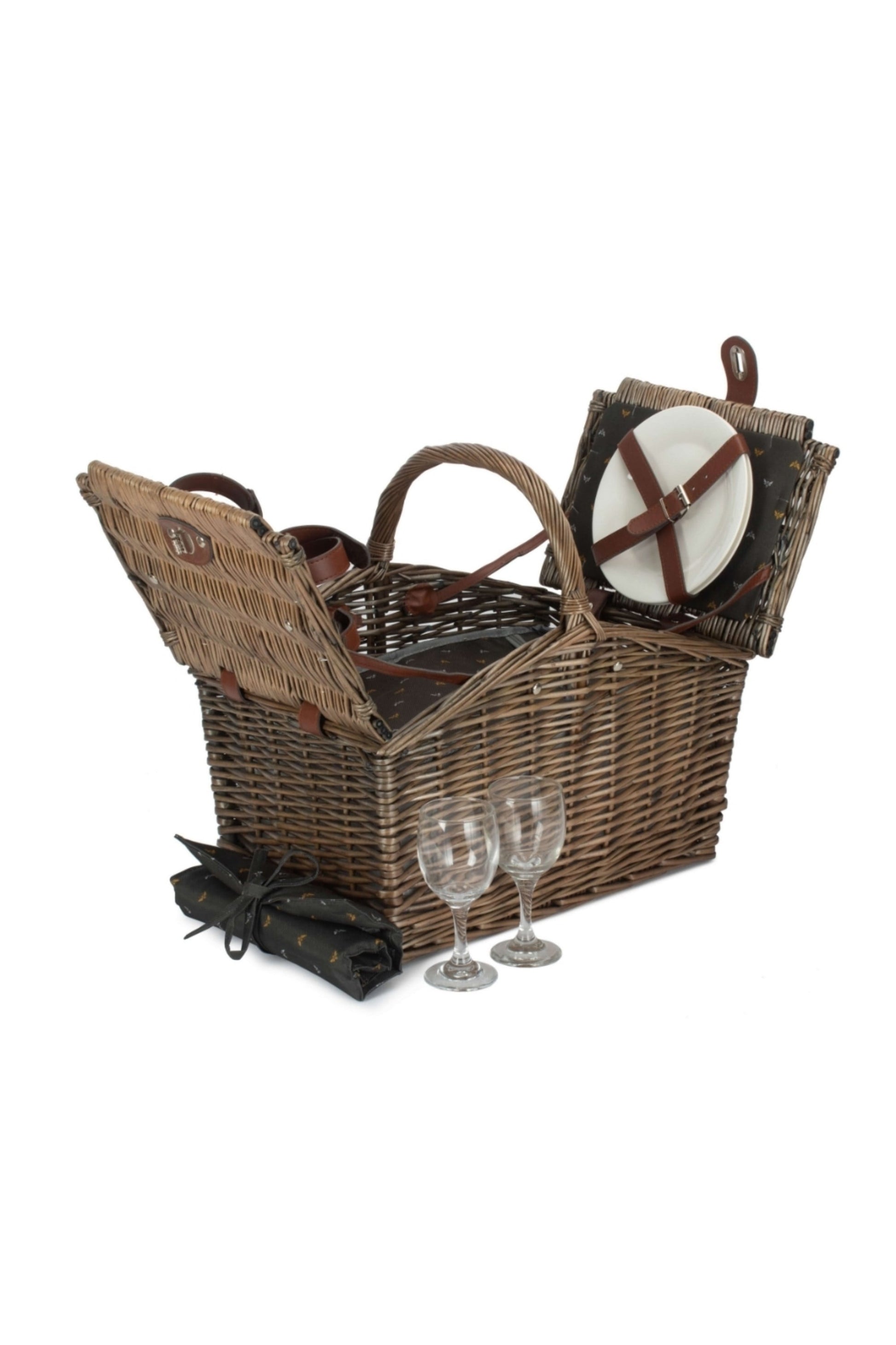  M3DED1 2 Person Butterfly Lidded Picnic Basket