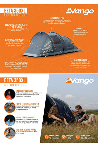 Vango M3FD23 Beta 350XL Tent (3 Person)