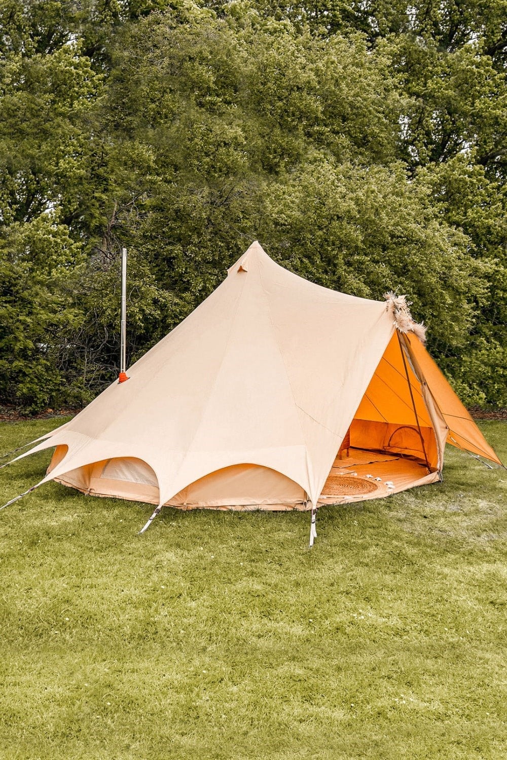  4m Bell Tent Plus Fire Retardant Cotton 320gsm