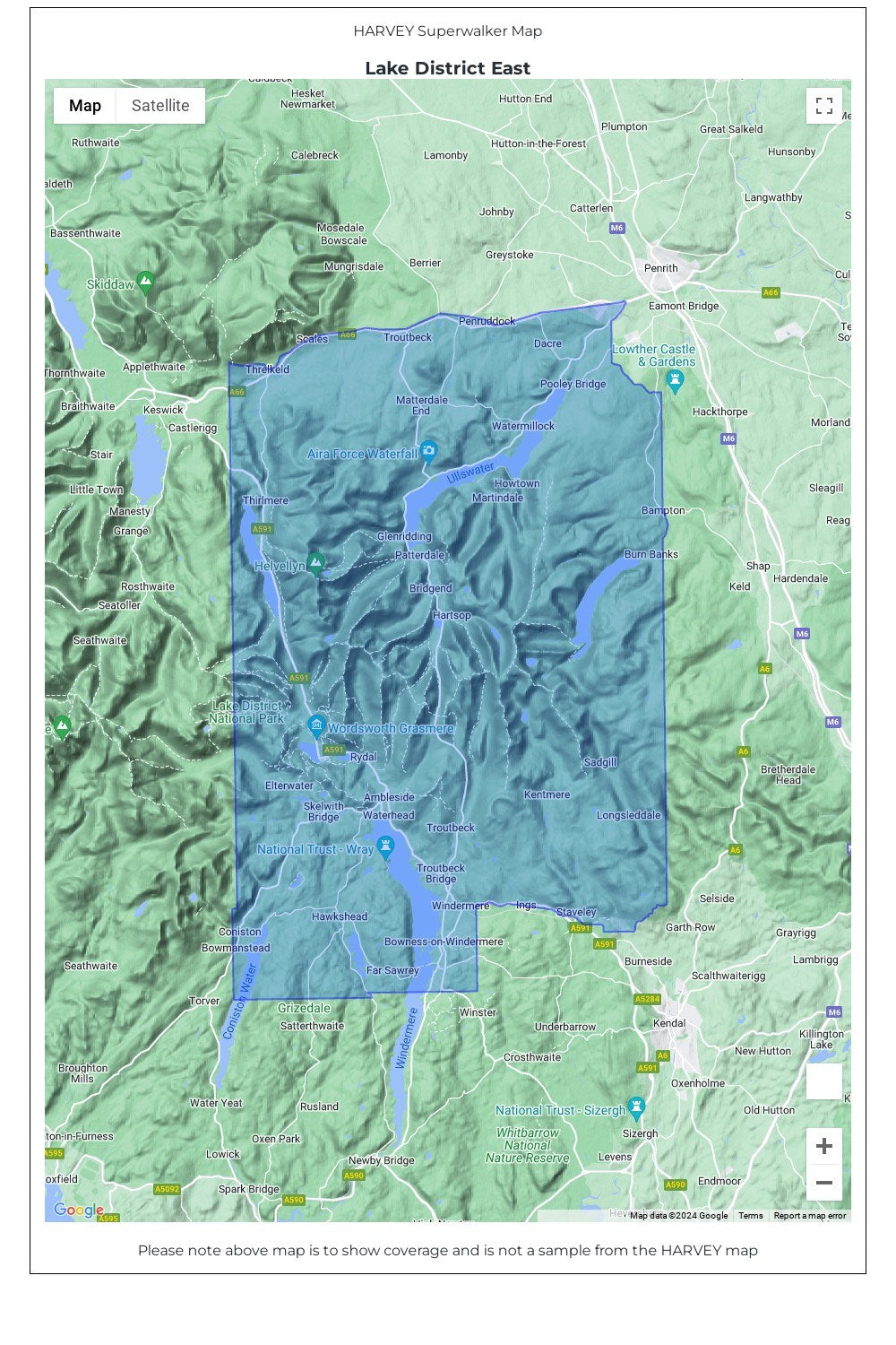  M42CBE Lake District East Superwalker Map
