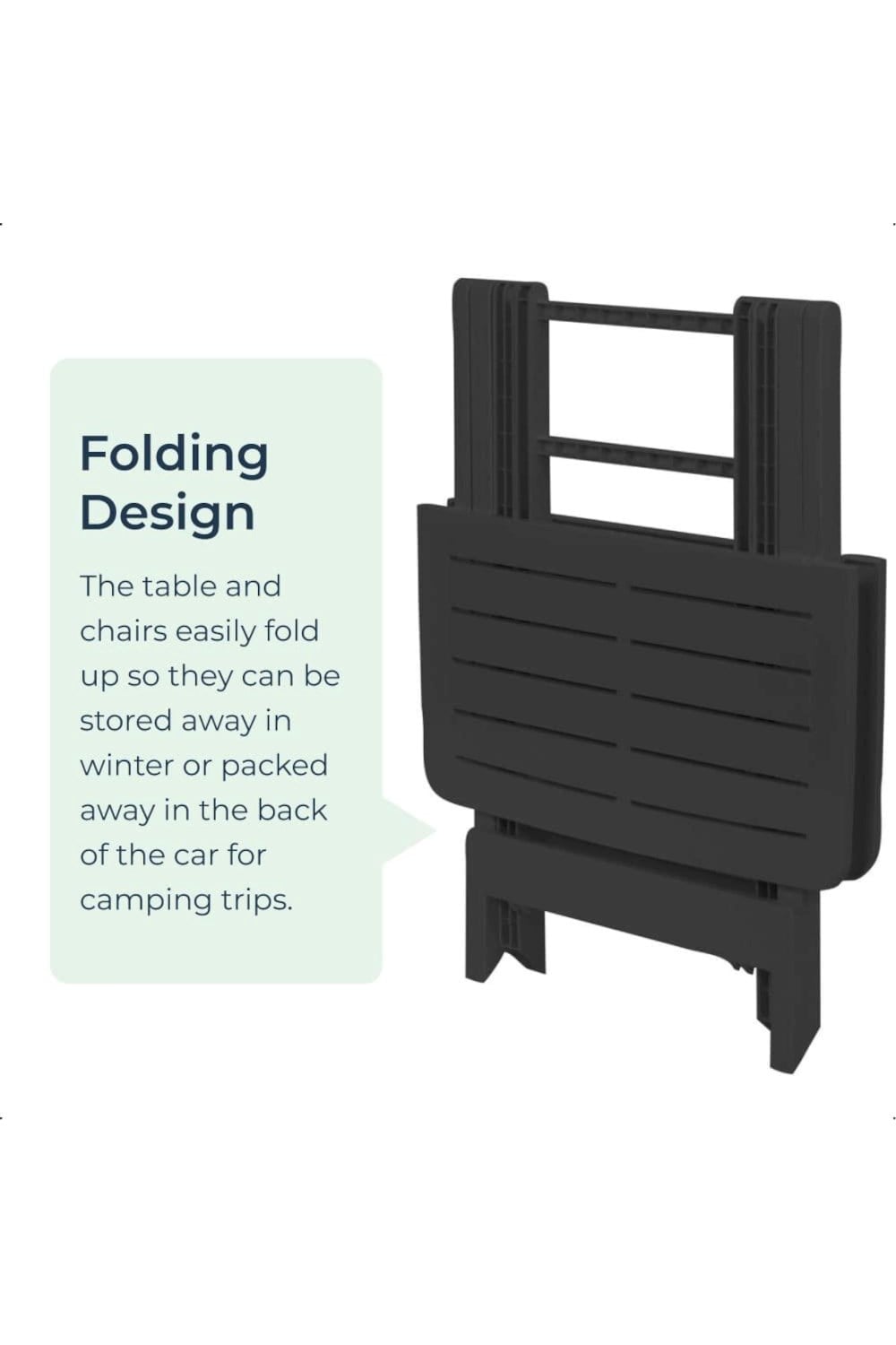  Outdoor 3pc Folding Camping Dining Set Furniture