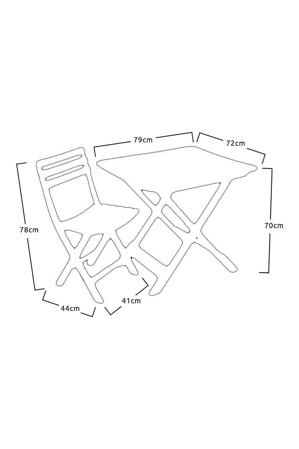  Outdoor 3pc Folding Camping Dining Set Furniture