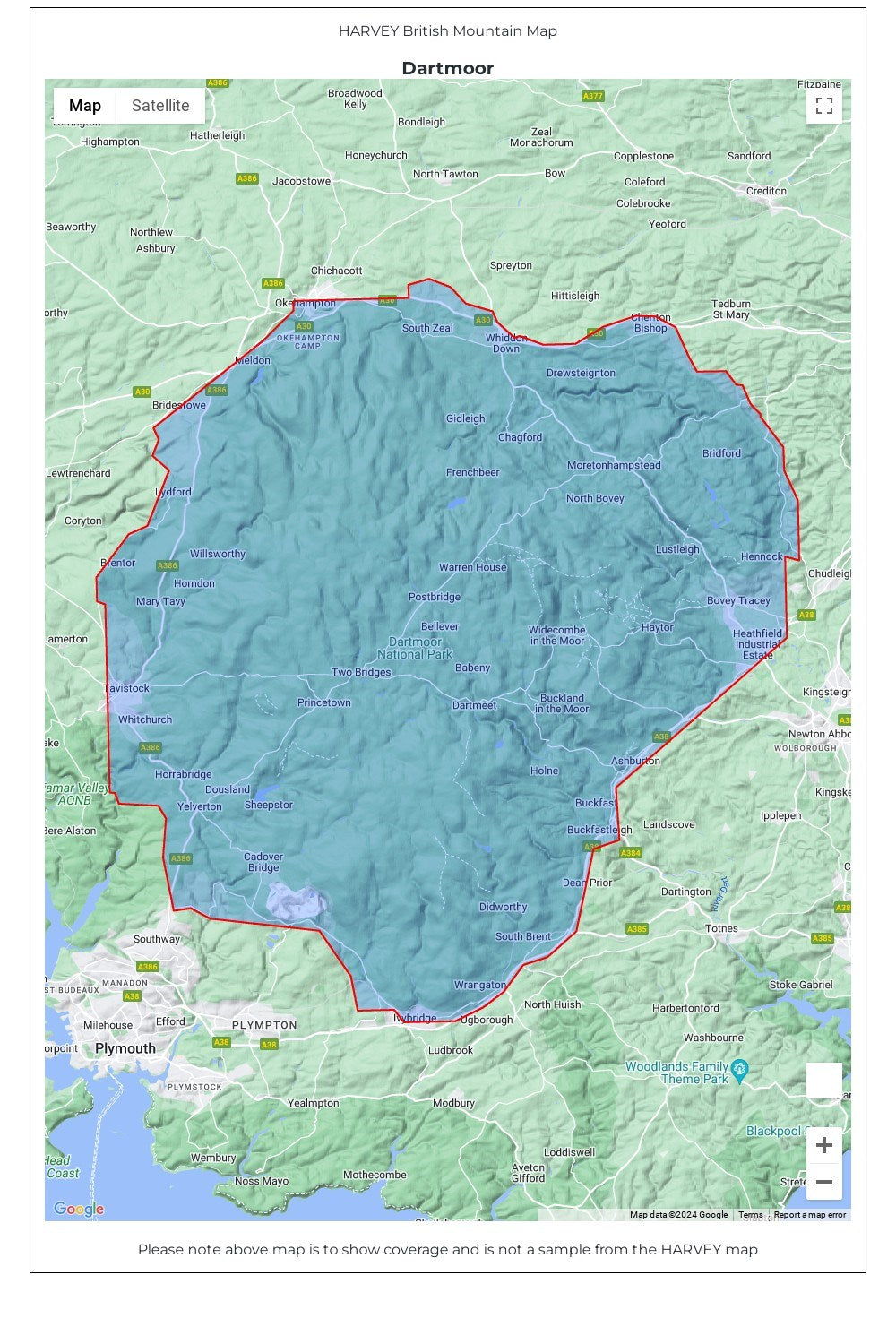  M4A6A3 Dartmoor British Mountain Map