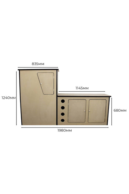  M4D751 MDF Camper Van Kitchen Unit LHD