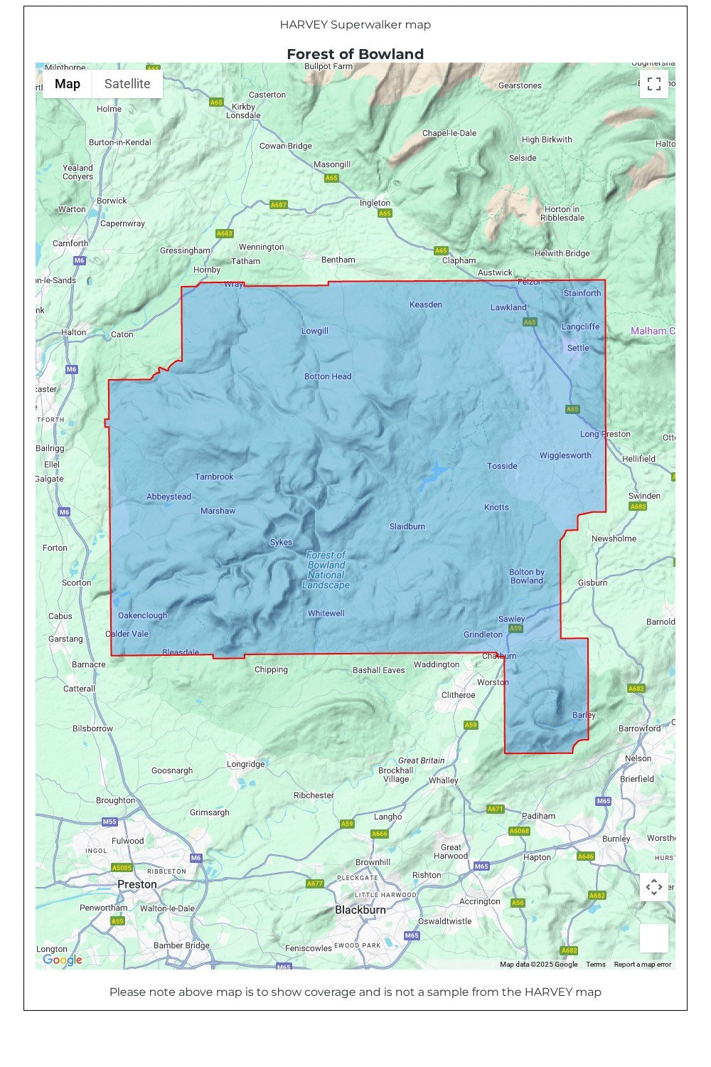  M52987 Forest Of Bowland Superwalker Map