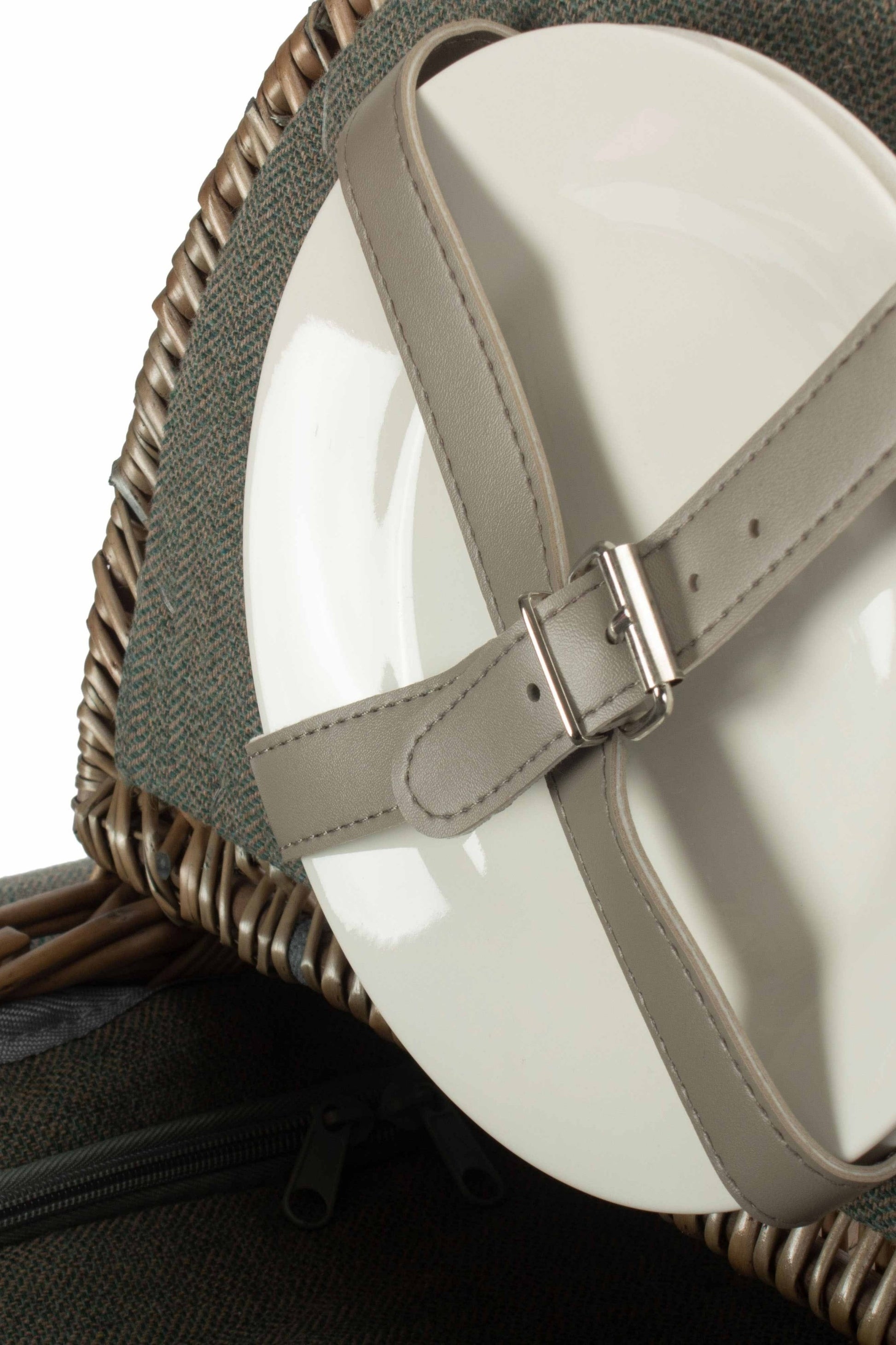  M52C1B Oval Grey Sage 2 Person Fitted Picnic Basket