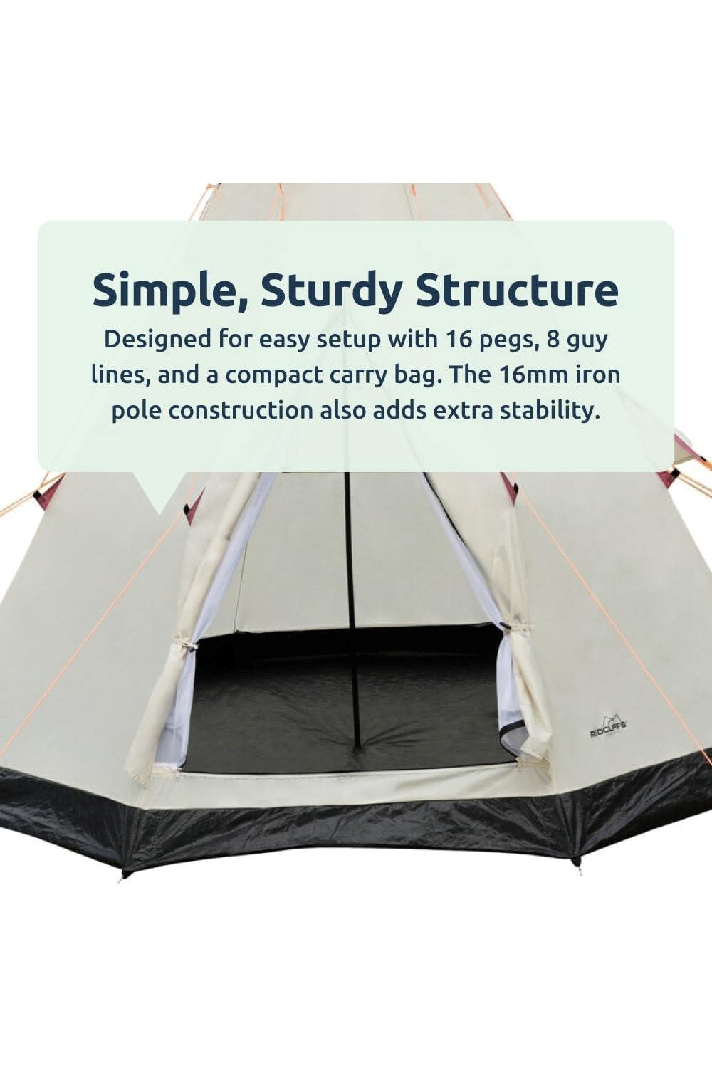  M53EE5 Teepee Camping Tent 2-3 Person
