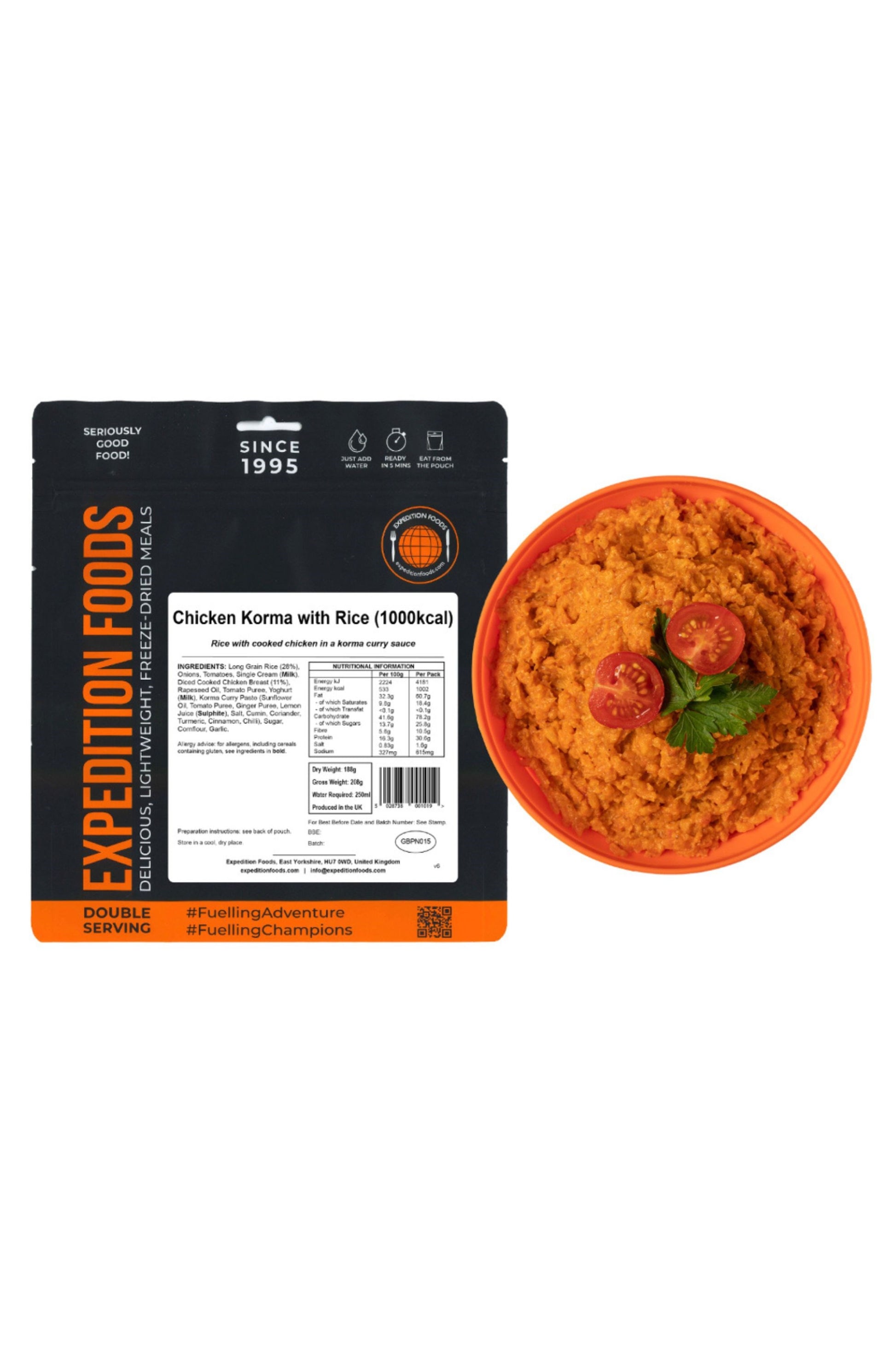  M5561E Chicken Korma With Rice Camping Food (1000kcal)