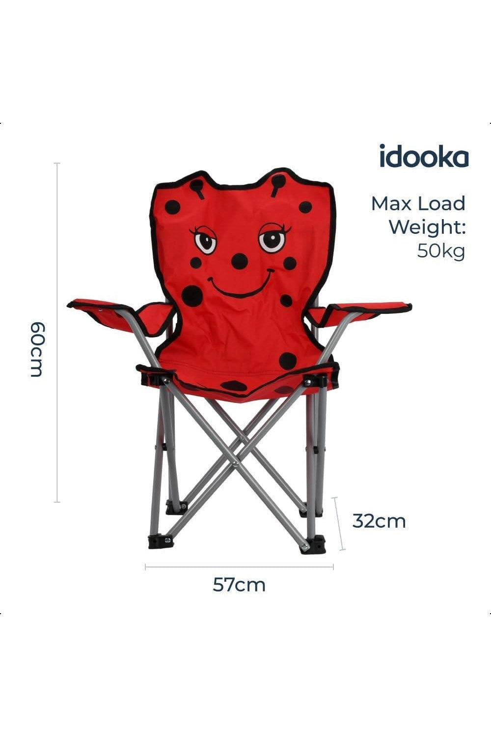  M577EE Kids Mini Folding Camping Chair Red Ladybird