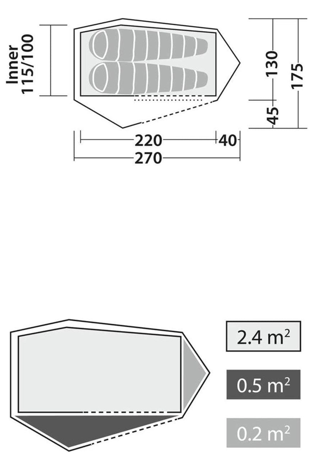 Robens M5C5D9 Cress 2 Pro Poled Adventure Tent (2 Person)