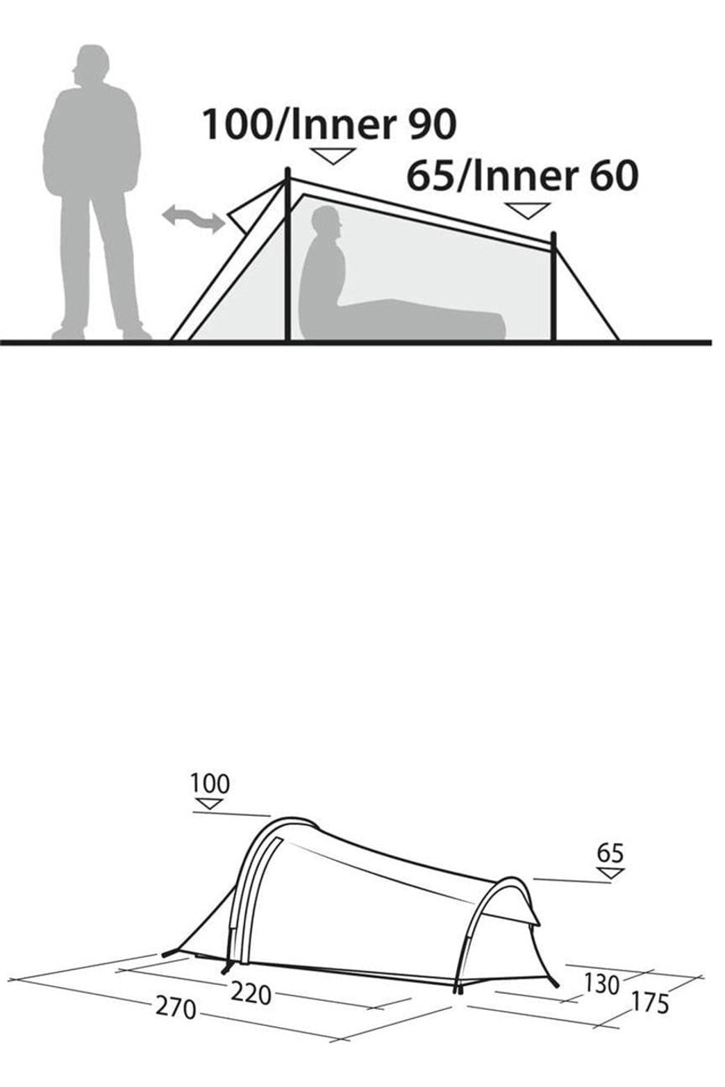 Robens M5C5D9 Cress 2 Pro Poled Adventure Tent (2 Person)