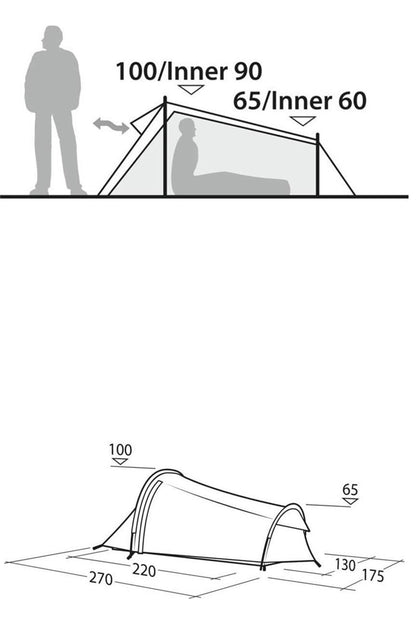 Robens M5C5D9 Cress 2 Pro Poled Adventure Tent (2 Person)