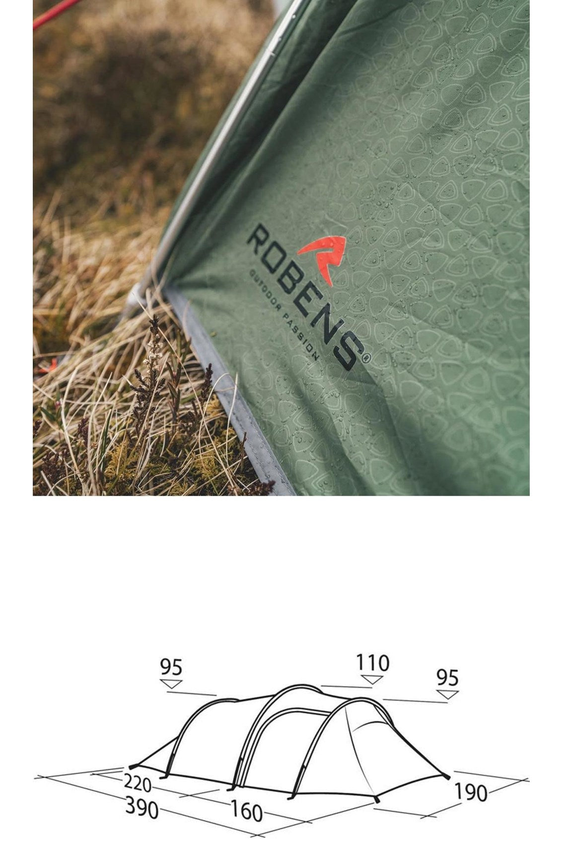 Robens M5EAB4 Sage 3 Pro Poled Adventure Tent (3 Person)