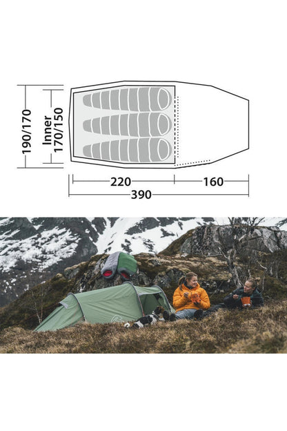 Robens M5EAB4 Sage 3 Pro Poled Adventure Tent (3 Person)