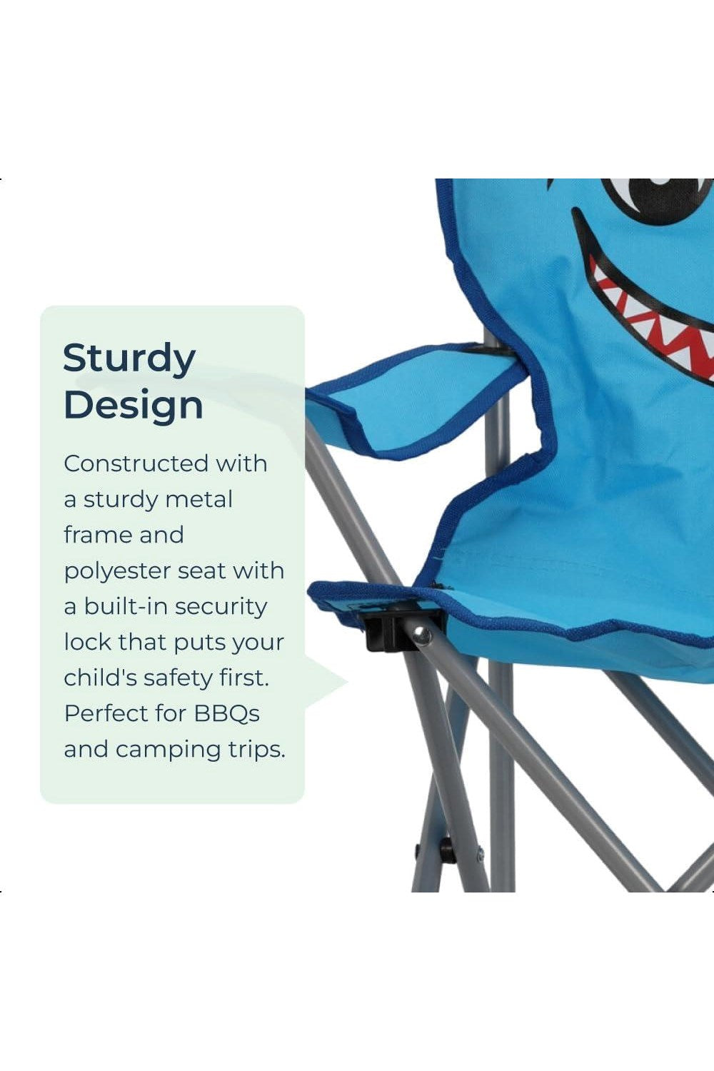  M601D7 Kids Mini Folding Camping Chair Blue Shark