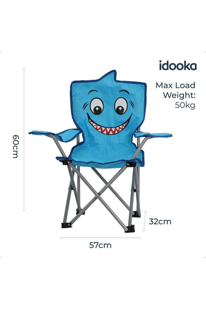  M601D7 Kids Mini Folding Camping Chair Blue Shark