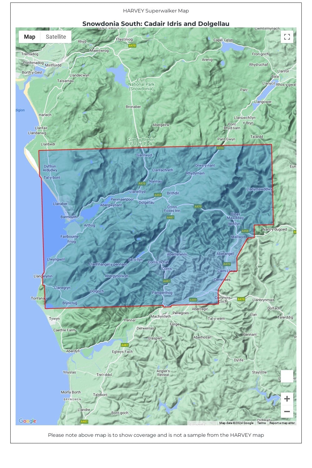  M61BBD Snowdonia South Superwalker Map