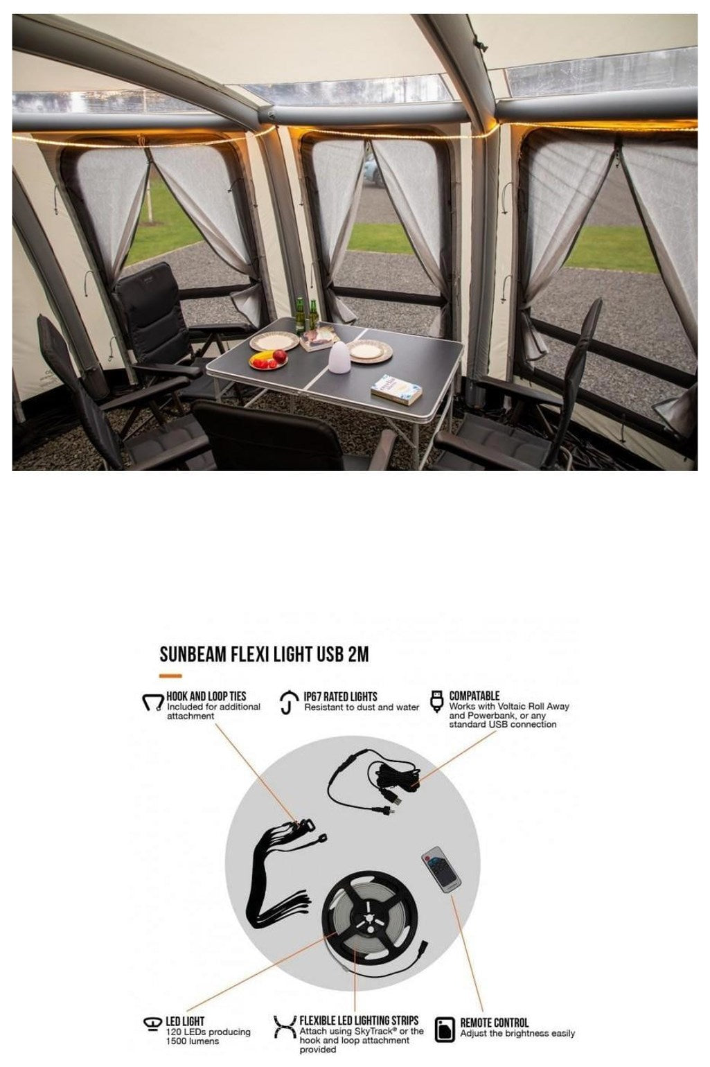 Vango M6222C Sunbeam Flexi Lights 6 Metres