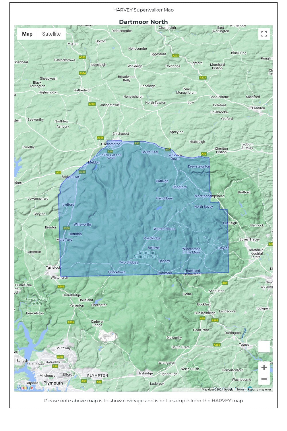  M65111 Dartmoor North Superwalker Map