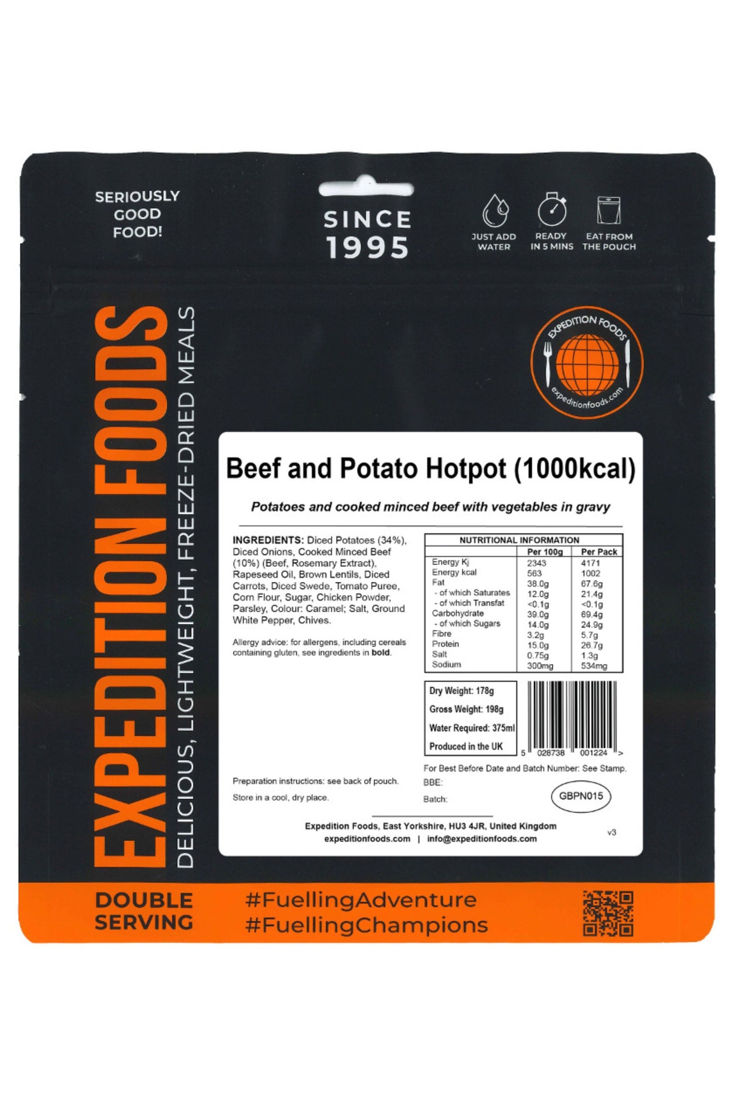  M68E83 Beef And Potato Hotpot Camping Food (1000kcal)