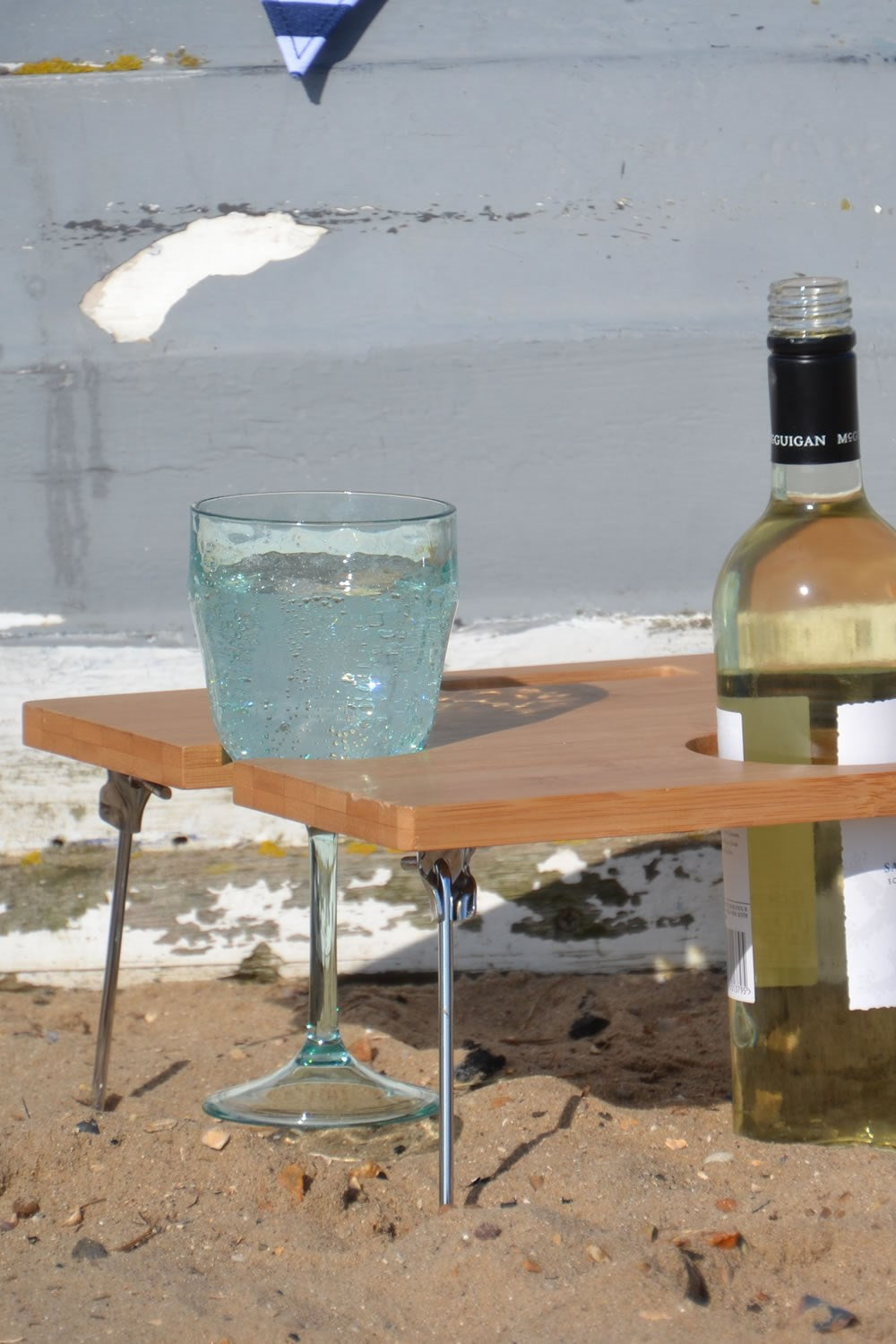  Portable Foldaway Bamboo Wine & Drinks Table