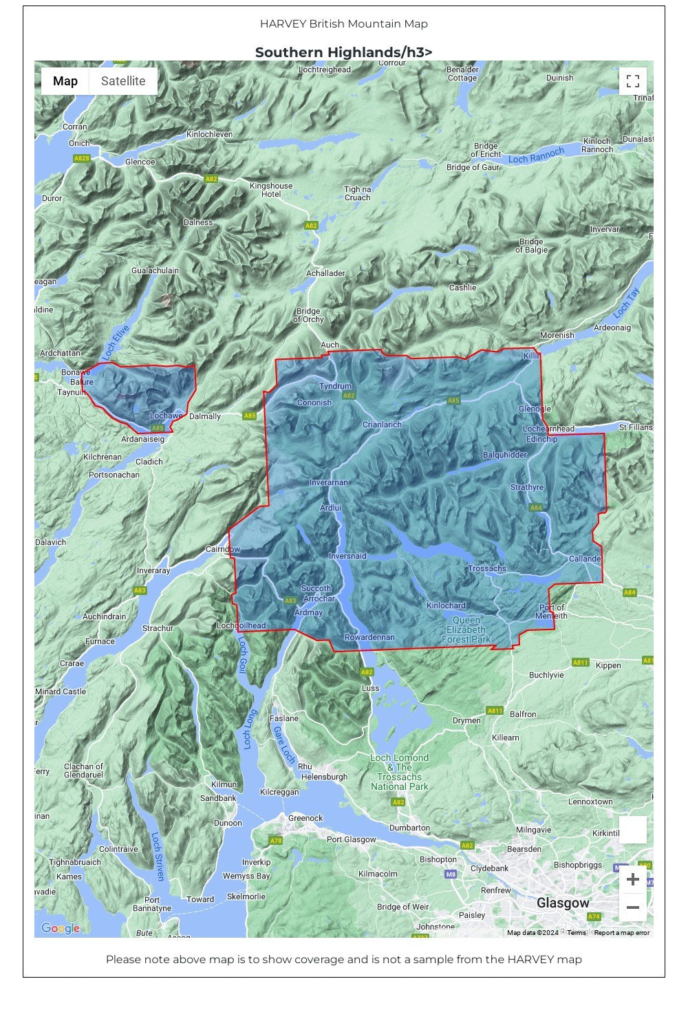  M7099E Southern Highlands British Mountain Map