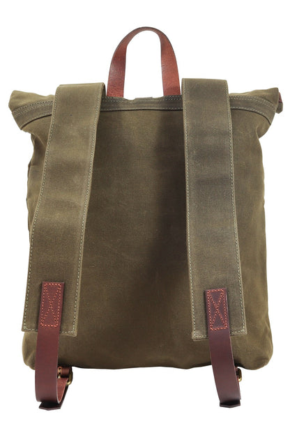  Mens Waxed Canvas Roll Top Rucksack