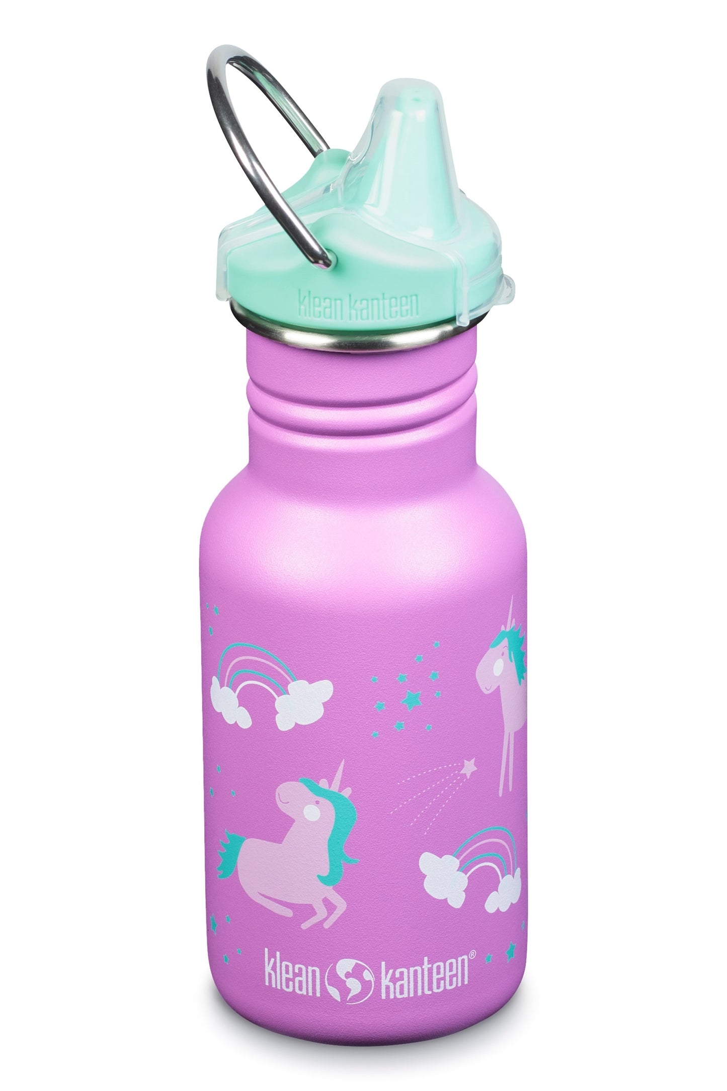 Klean Kanteen M73F9E Kids Classic 355ml Water Bottle Sippy Cap