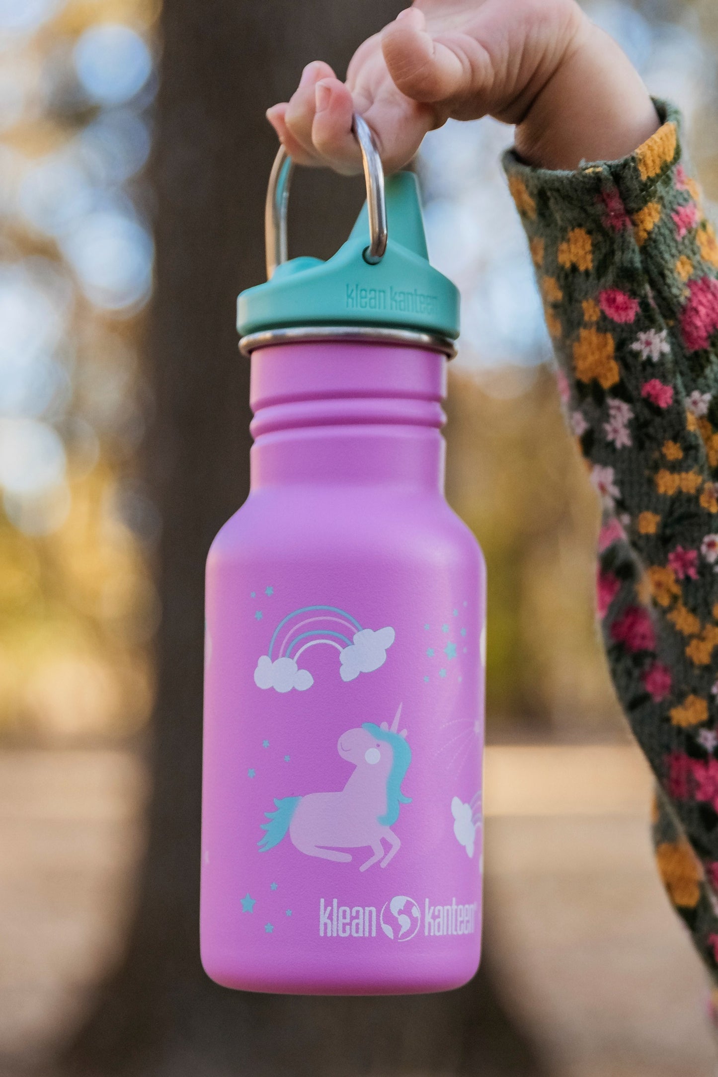 Klean Kanteen M73F9E Kids Classic 355ml Water Bottle Sippy Cap