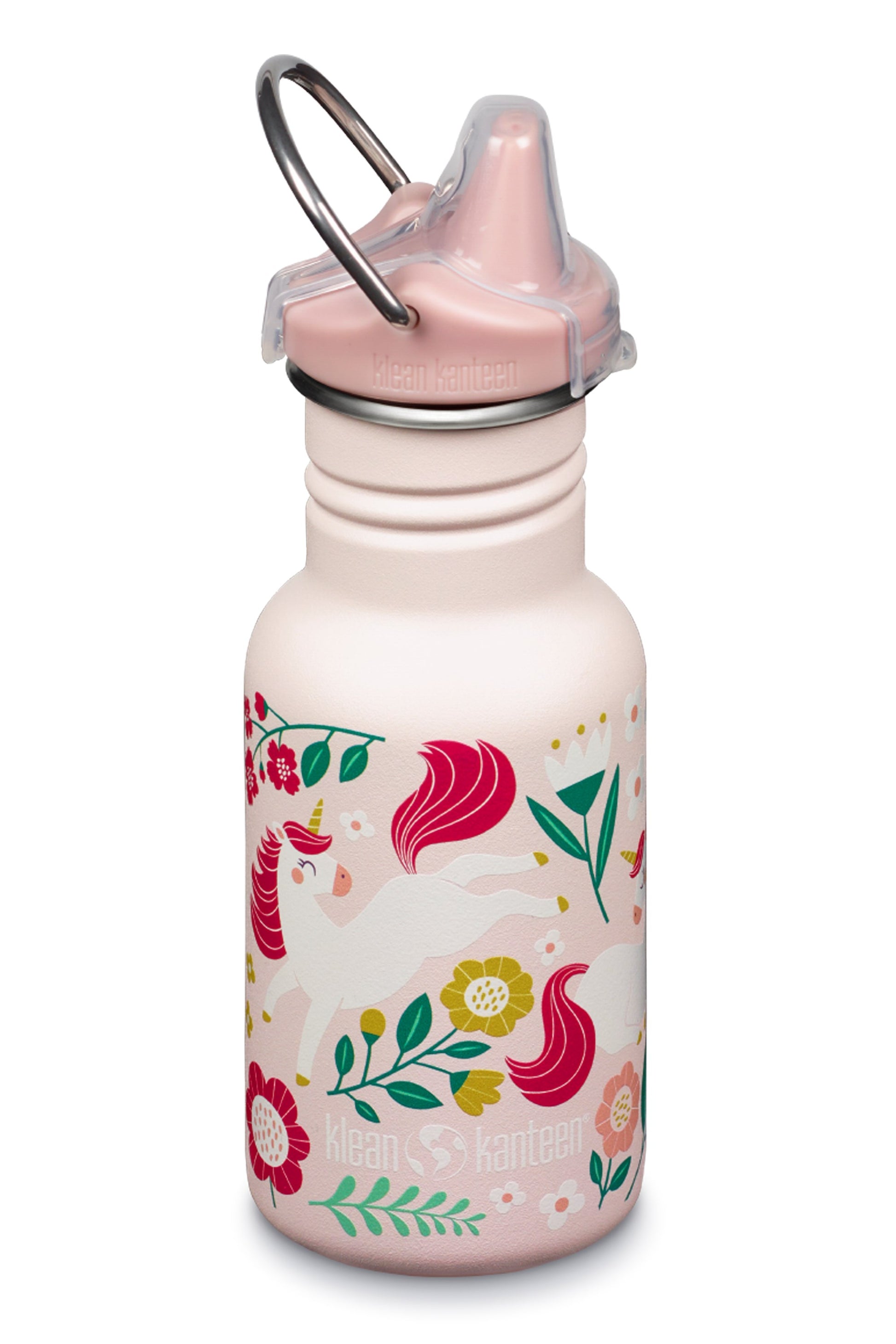 Klean Kanteen M73F9E Kids Classic 355ml Water Bottle Sippy Cap