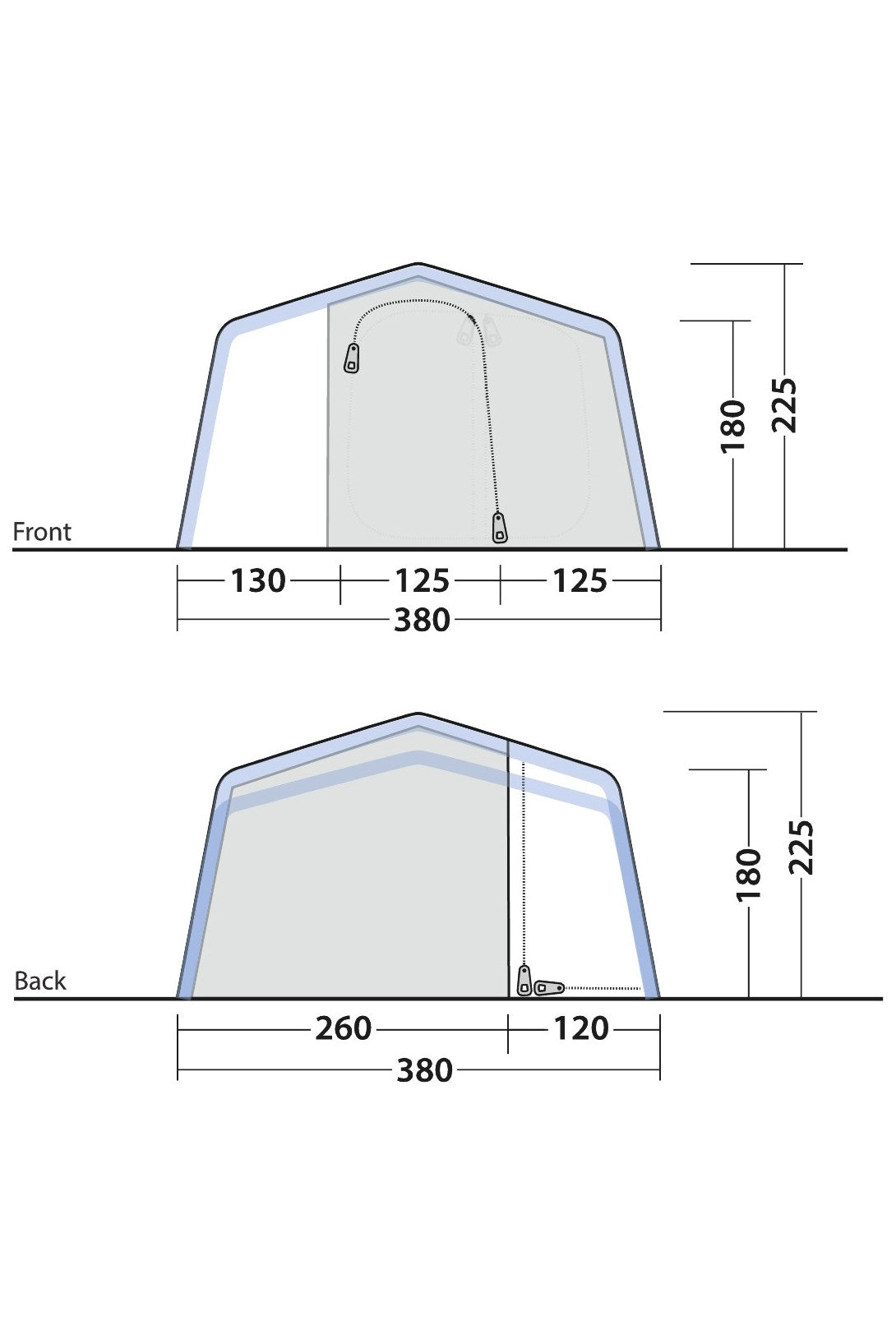 Outwell M77681 Michigan 4 Person Air Tent