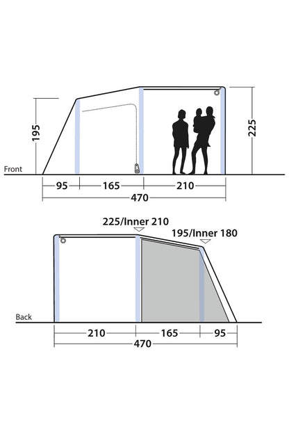 Outwell M77681 Michigan 4 Person Air Tent
