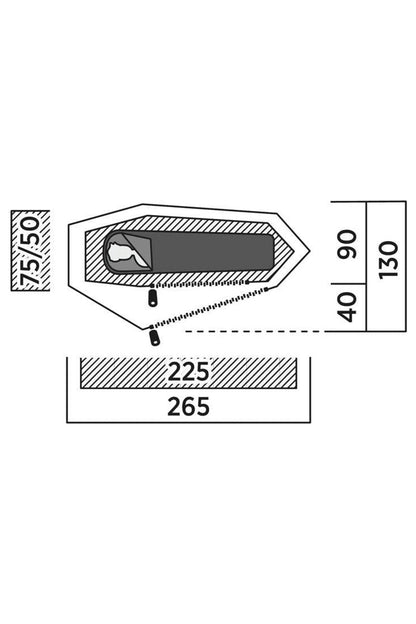 Easy Camp M7912F Sarek 1 Adventure Tunnel Camping Tent (1 Person)