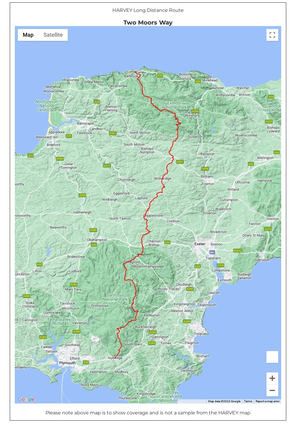  M791B4 Two Moors Way Trail Map