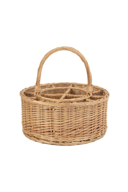  M7B7AD Garden Picnic Basket Complete With 12 Glasses