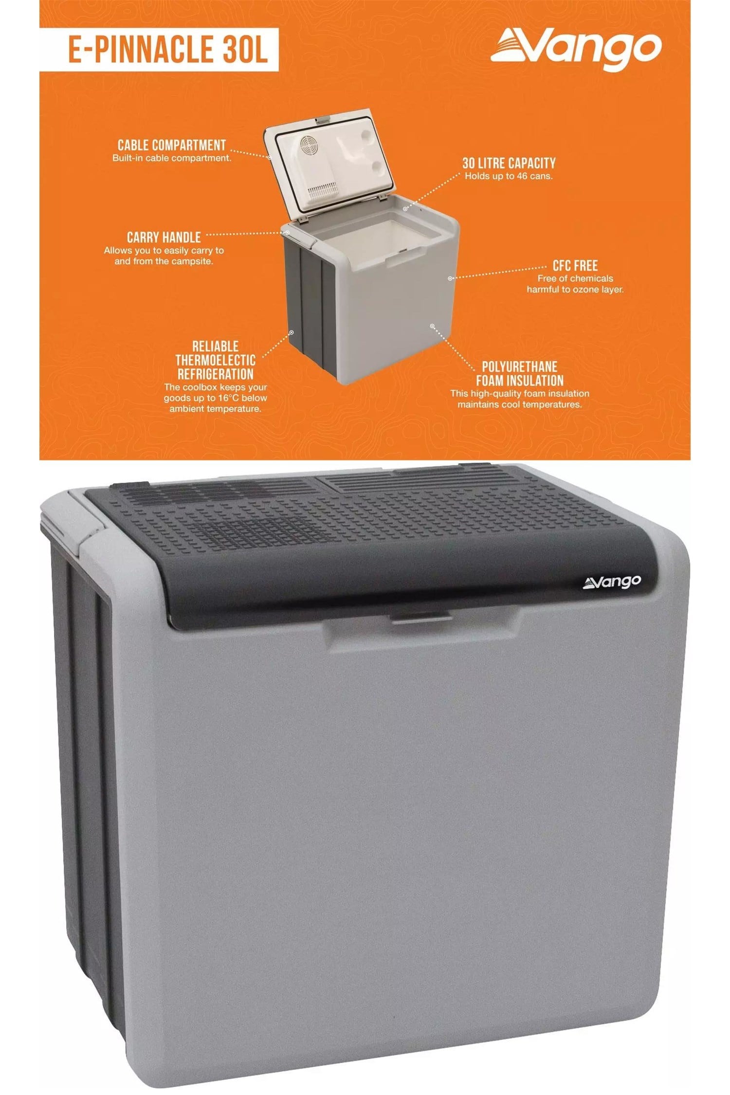Vango M7BB0A E-Pinnacle 30L 12V/240V Coolbox
