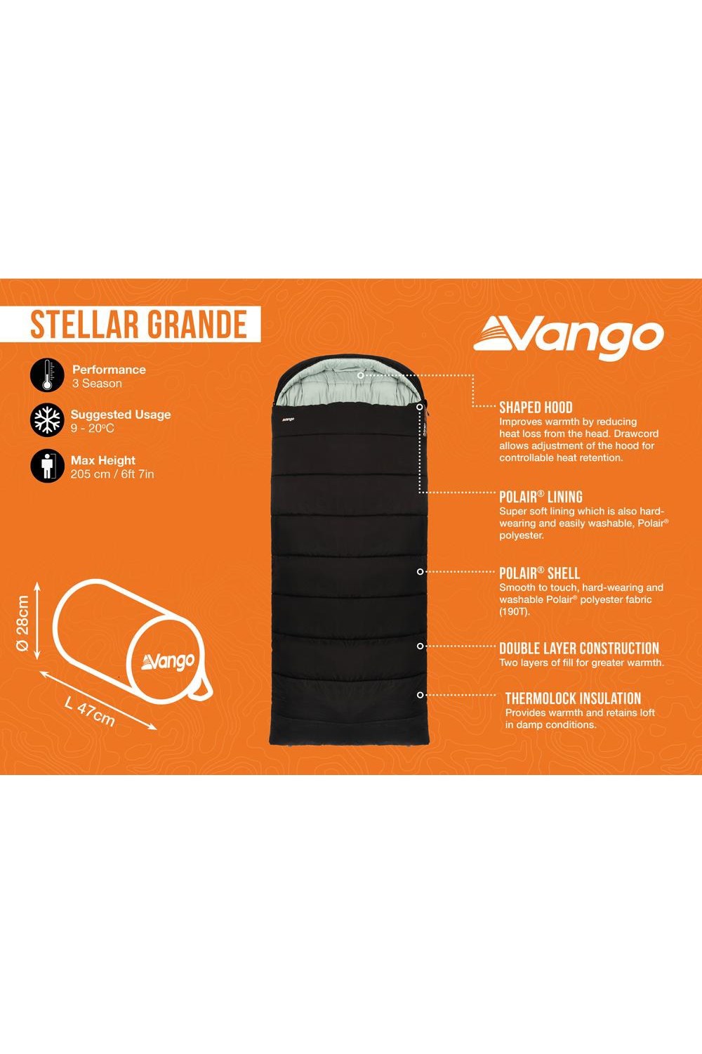 Vango M7BBD0 Stellar Grande Sleeping Bag