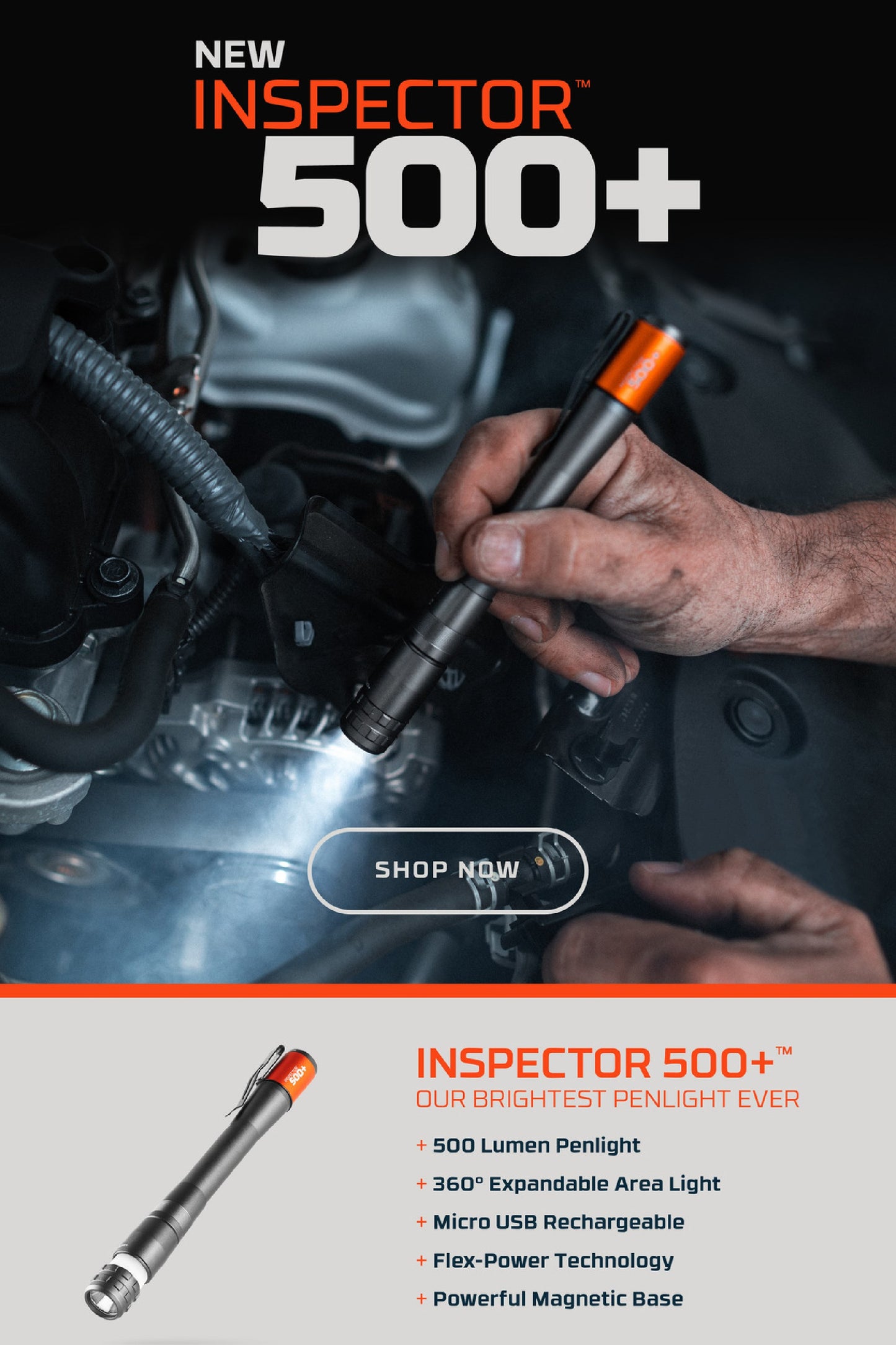 NEBO M7BDDC Inspector 500+ Torch