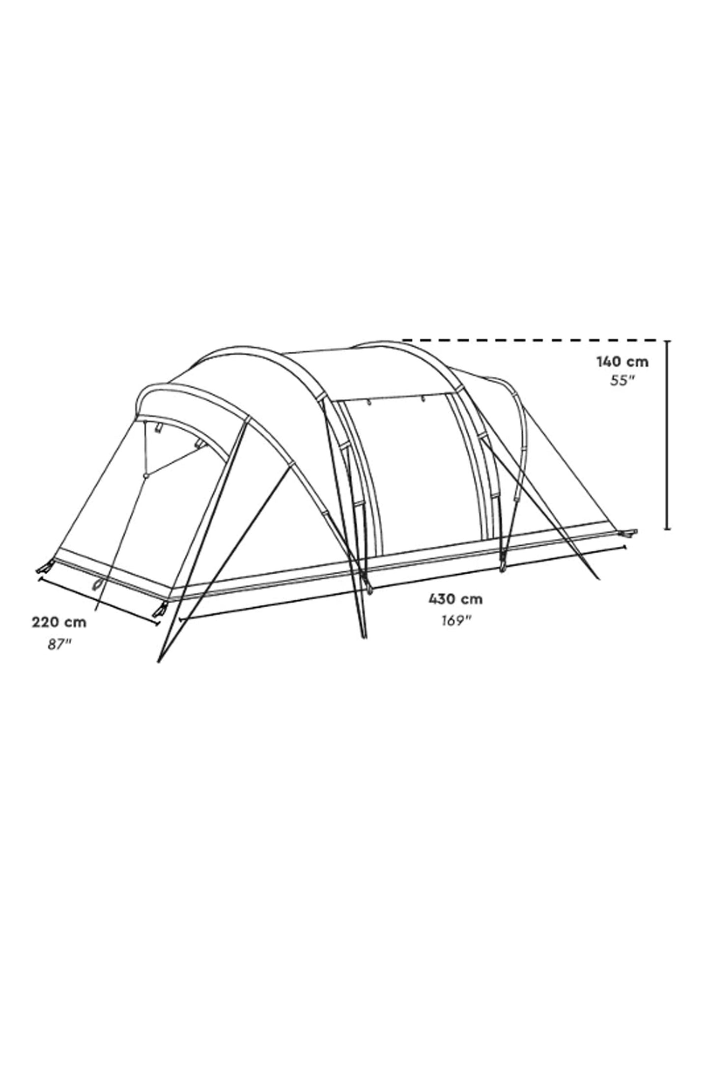 M7E1B8 4 Person Trekking Tent 100% Recycled Polyester