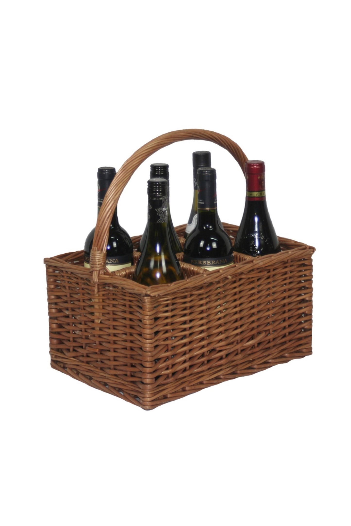  M7E643 Double Steamed 6 Bottle Carrier Drinks Basket