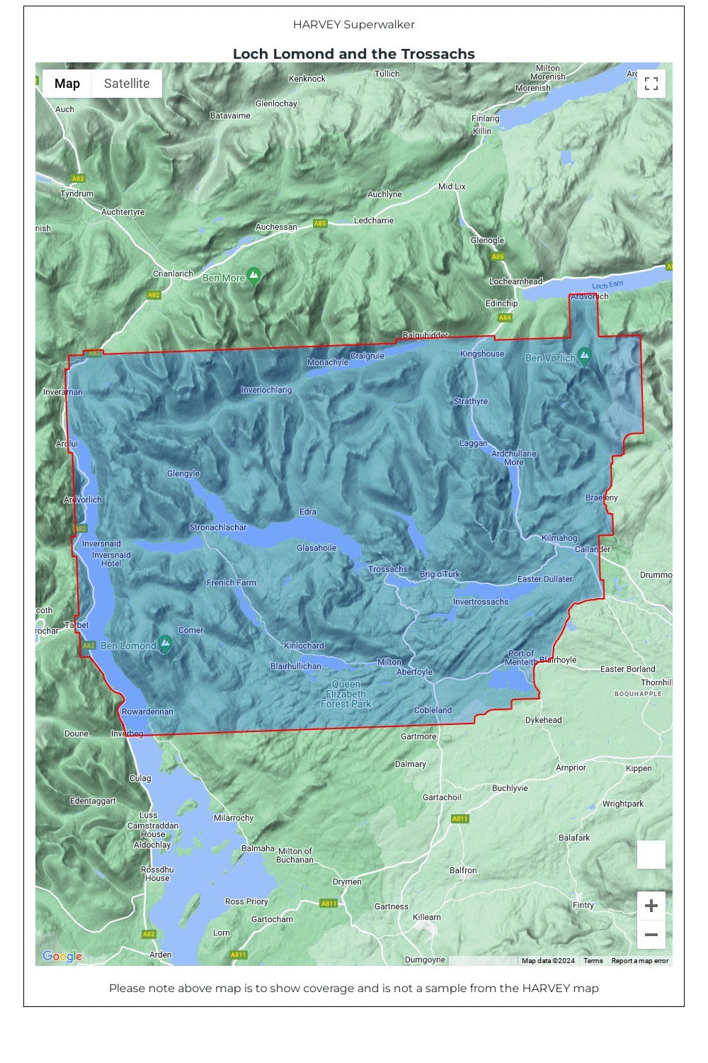  M83C6F Loch Lomond & The Trossachs Superwalker Map