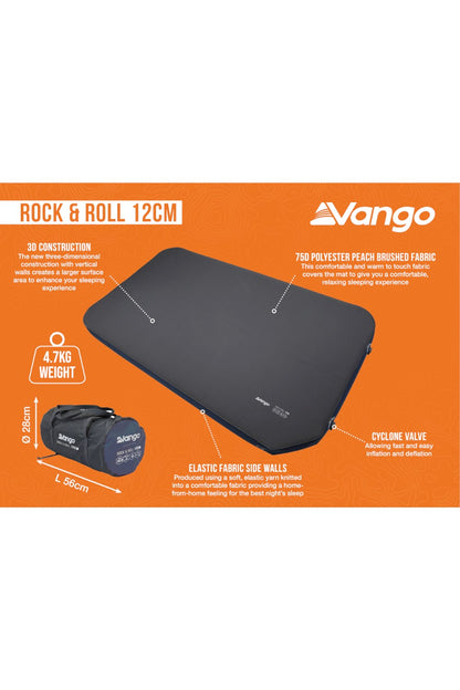 Vango M87A6C Rock & Roll 12cm Self-Inflating Sleeping Mattress