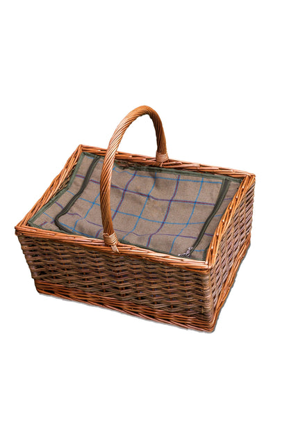  M8C1E6 Large Triple Weave Wicker Basket Fitted Cooler