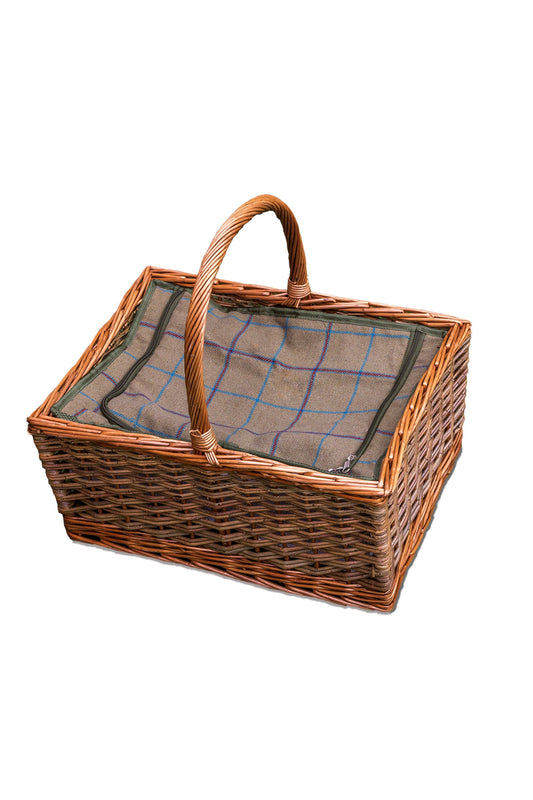 M8C1E6 Large Triple Weave Wicker Basket Fitted Cooler