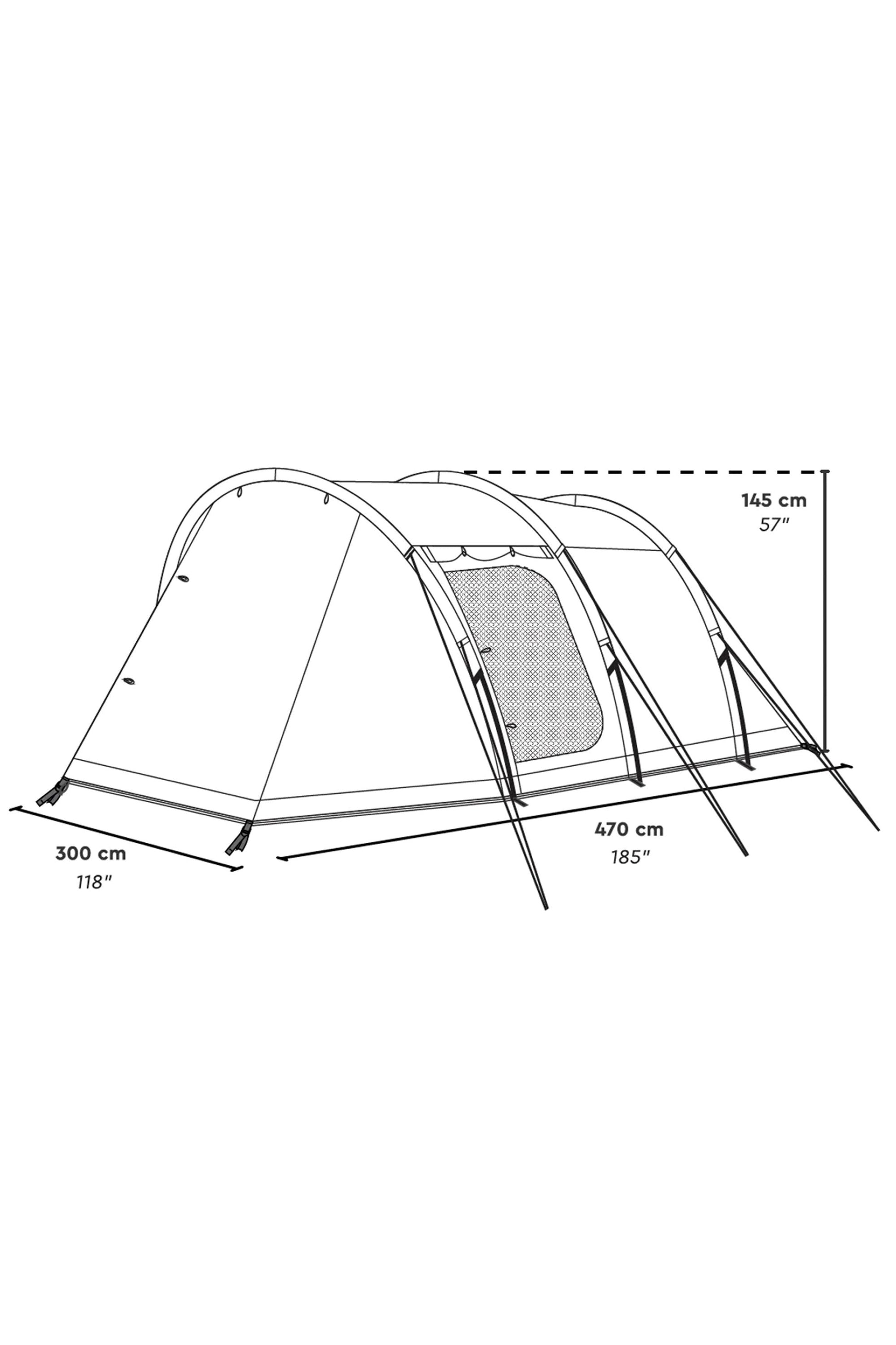  M8DC3B 4 Person Tunnel Tent 100% Recycled Polyester