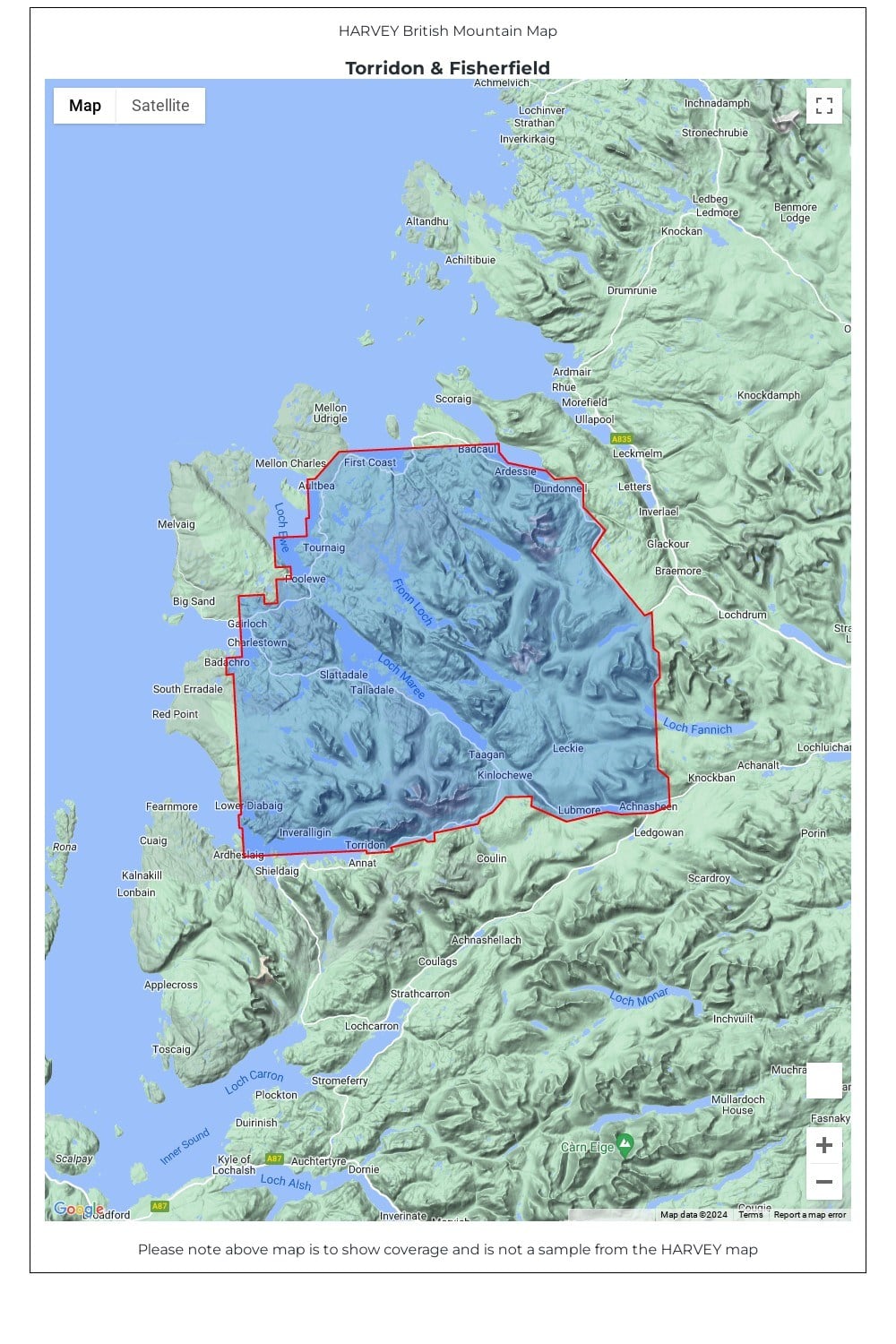  M8FA0A Torridon & Fisherfield British Mountain Map