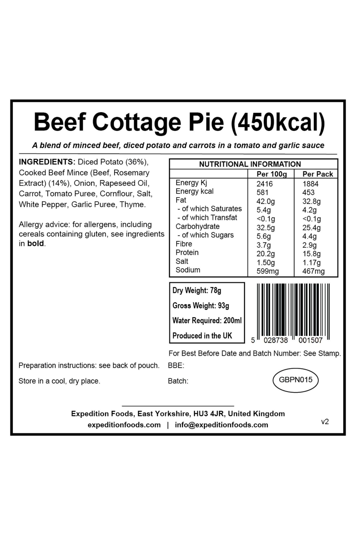  Camping Food - Beef Cottage Pie