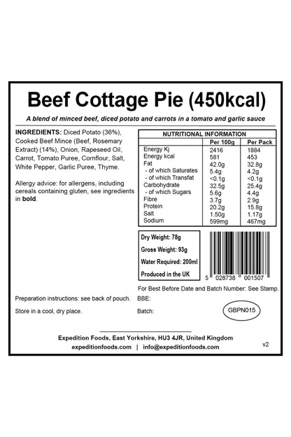  Camping Food - Beef Cottage Pie