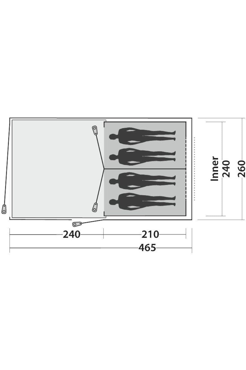 Easy Camp M912E2 Galaxy 400 4 Man Tent