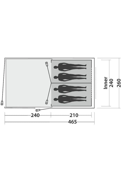 Easy Camp M912E2 Galaxy 400 4 Man Tent